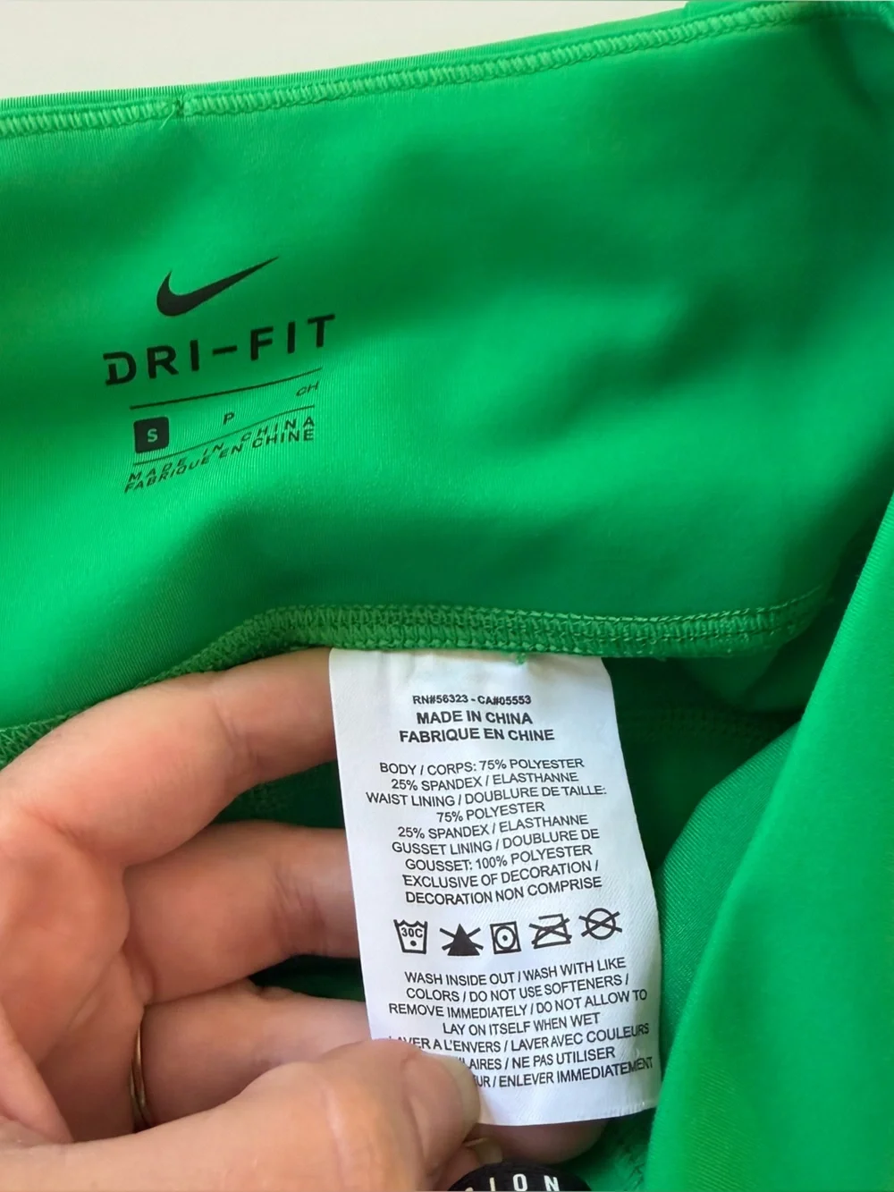 Nike Shorts Womens Small Green Pleated High Waisted Running Division